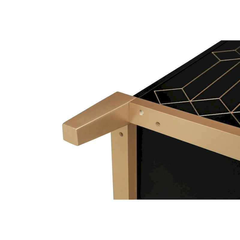 Buffet à trois portes sculptées, avec étagère réglable, grand meuble de rangement d'appoint