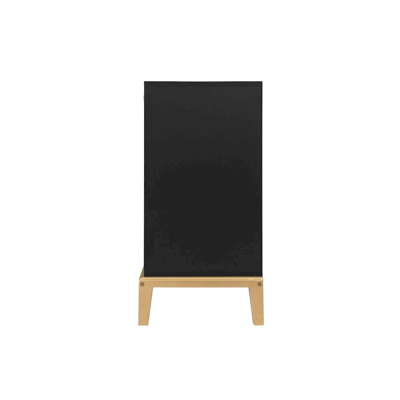 Buffet à trois portes sculptées, avec étagère réglable, grand meuble de rangement d'appoint