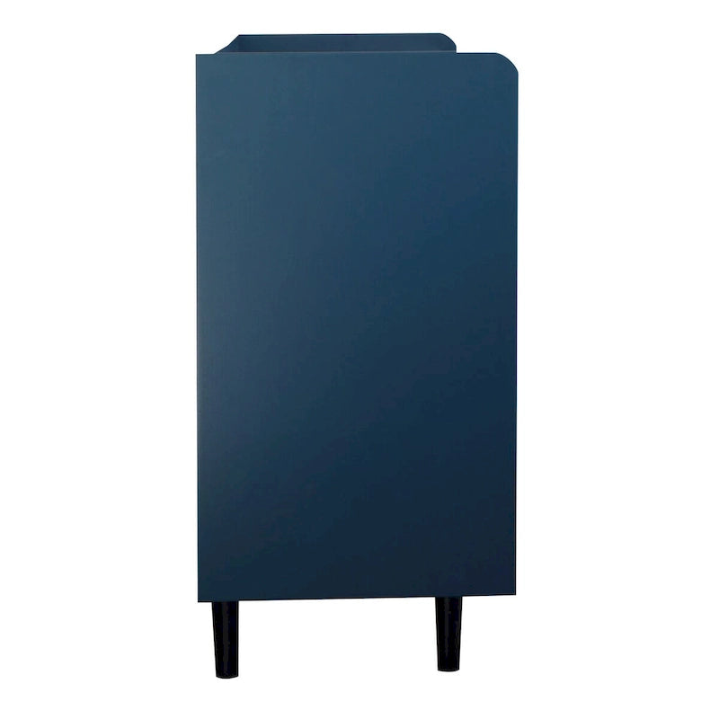 Meuble de rangement pour garde-manger, bar à café de 55 pouces avec 2 tiroirs, 2 compartiments de rangement ouverts et 2 portes vitrées, buffet en bois