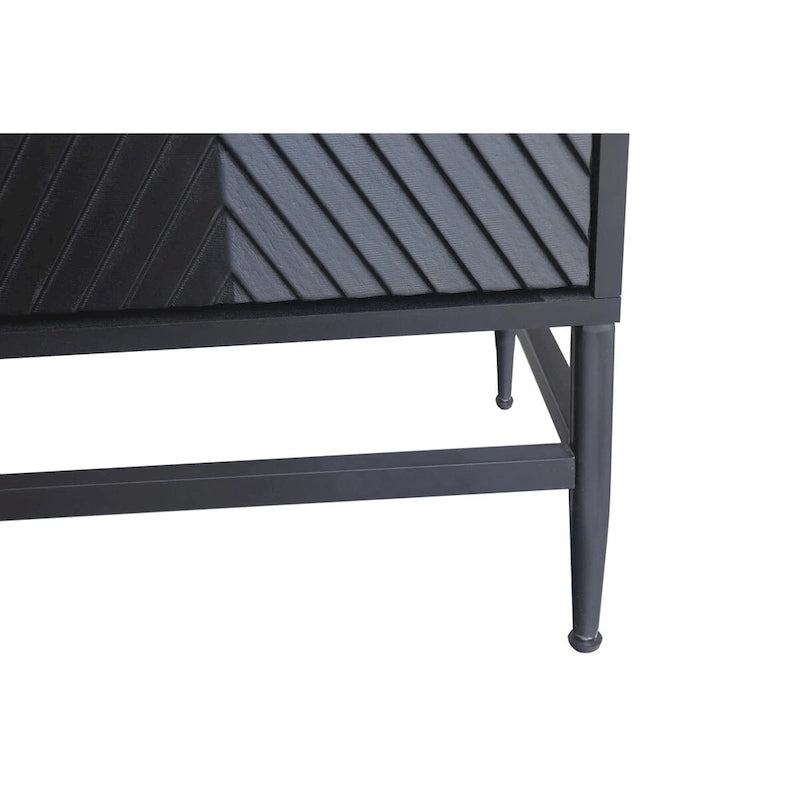 Buffet/meuble de rangement en bois laqué à 4 portes