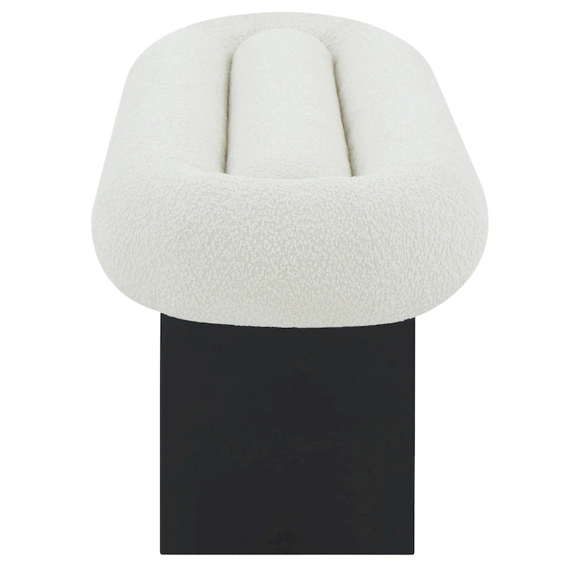 Banc SAFAVIEH Couture Carsen en boucle et bois - 59 cm (L) x 18 cm (P) x 18 cm (H)