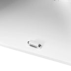 Armoire de rangement au sol pour salle de bain avec double porte et étagère réglable, blanche