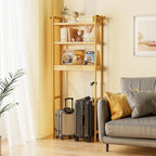 Étagère de toilette en bambou gain de place, réglable, à poser au-dessus des toilettes