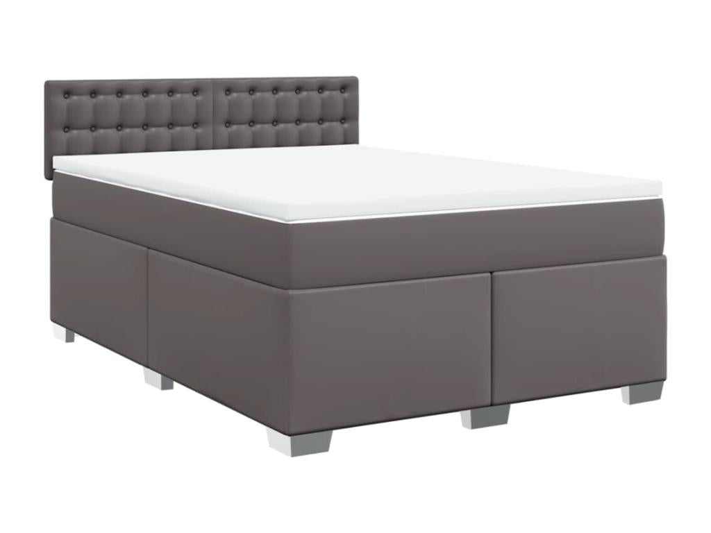 Matelas en similicuir gris, 140 x 200 cm