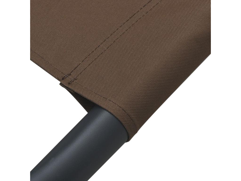 Chaise longue en tissu naturel