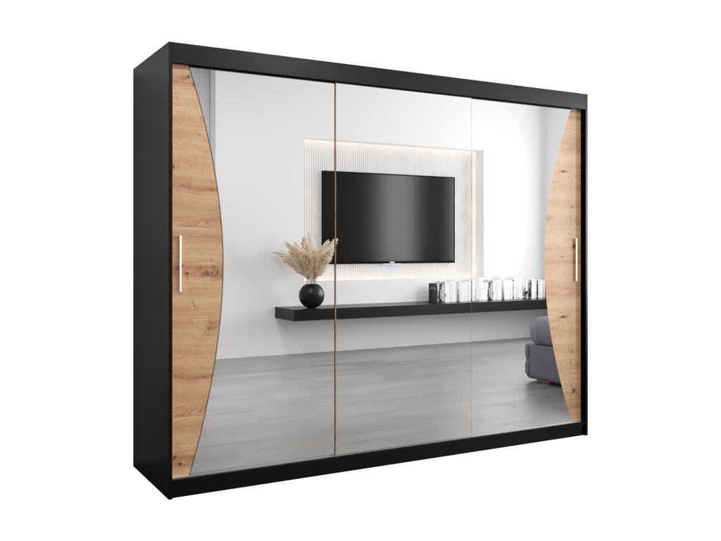 Armoire noire, 250 x 62 x 200 cm