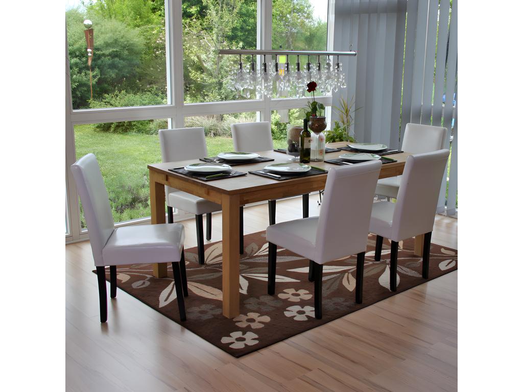 Fauteuil en cuir blanc