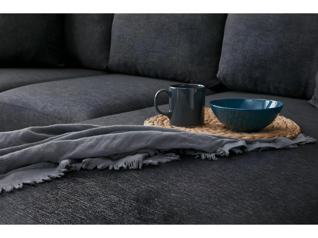 Canapé-lit en tissu anthracite