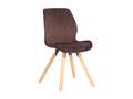 Fauteuil en velours marron - dlz1766459893823
