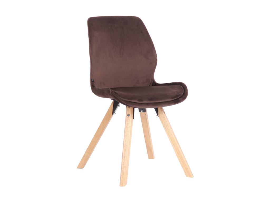 Fauteuil en velours marron - dlz1766459893823