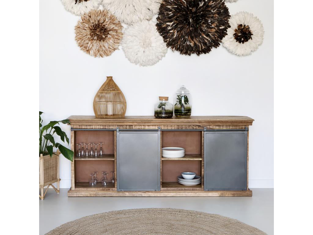 Buffet en métal marron