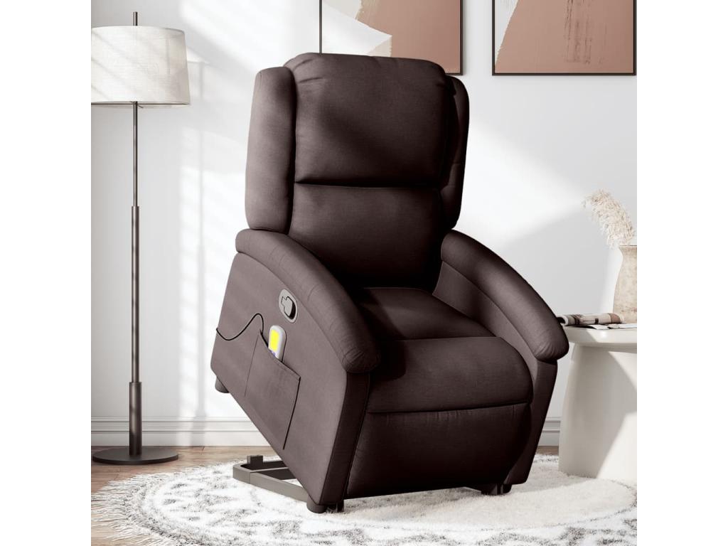 Fauteuil d'appoint en tissu marron