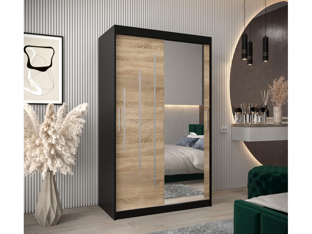 Armoire noire, 120 x 62 x 200 cm