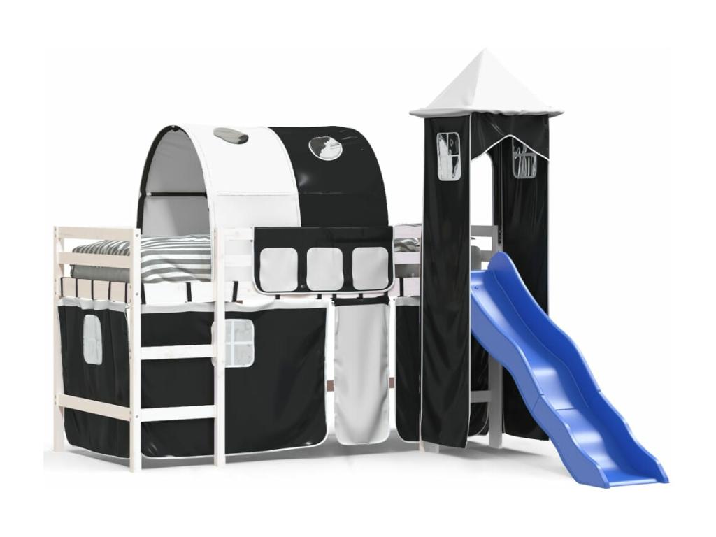 Lit en pin noir, 90 x 200 cm