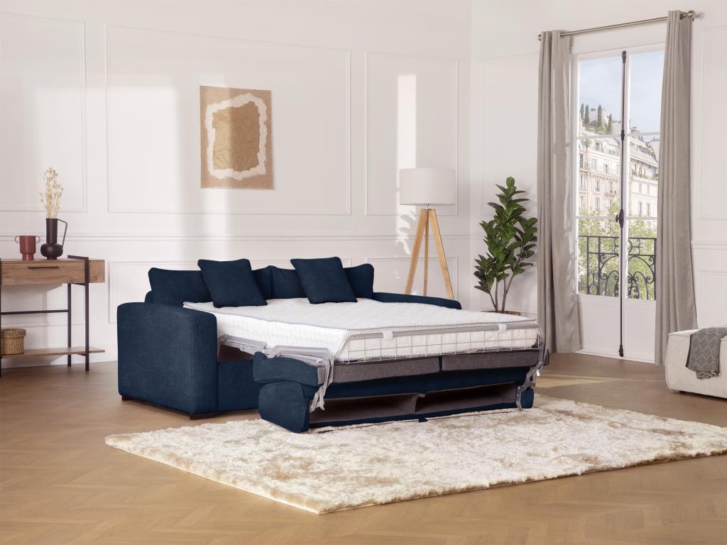 Matelas en velours bleu