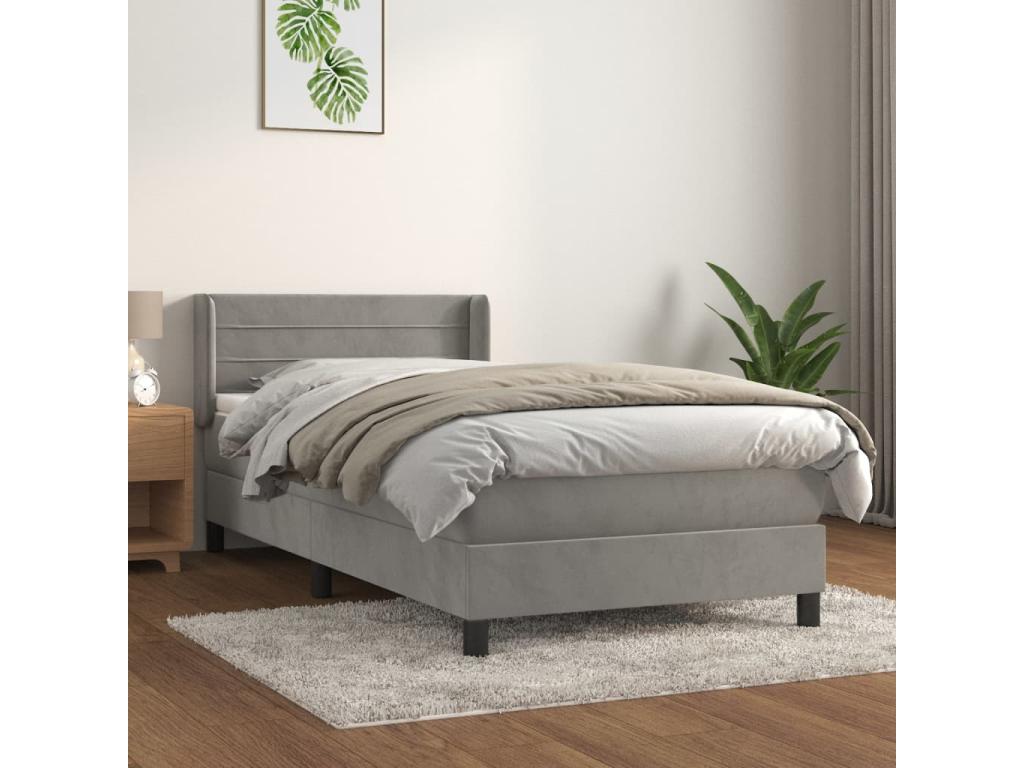 Matelas en velours blanc, 90 x 190 cm