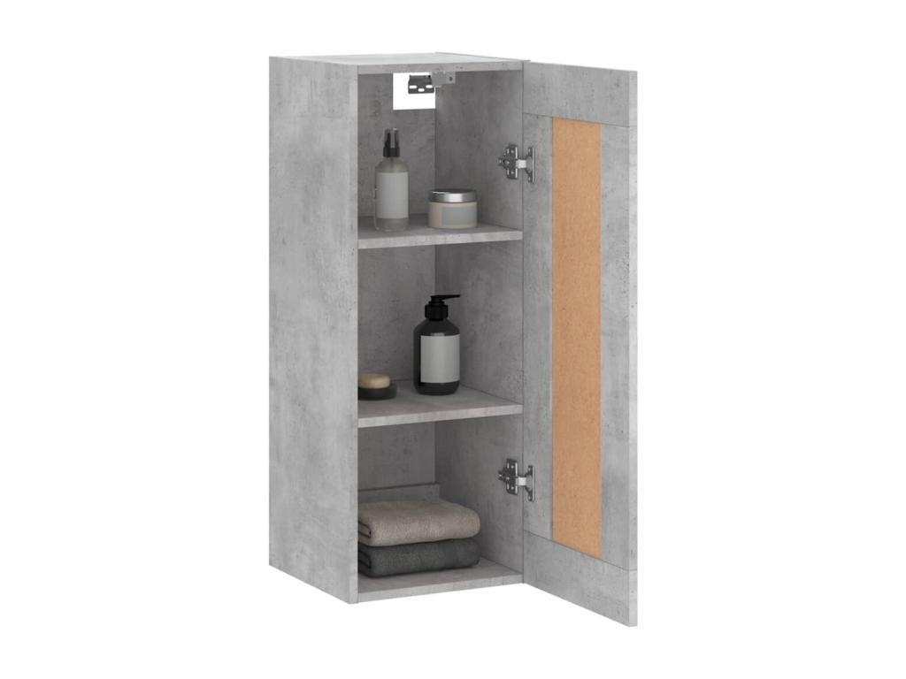 Armoire en bois d'ingénierie gris, 34,5 x 34 x 90 cm
