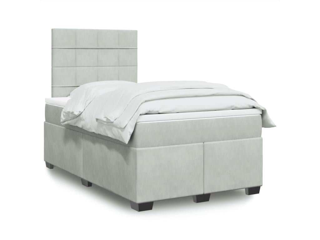 Matelas en velours gris, 120 x 200 cm