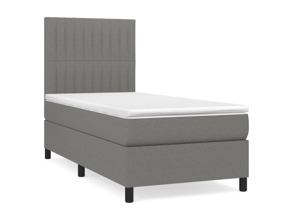 Matelas en tissu gris, 90 x 200 cm - dlz1766459932682