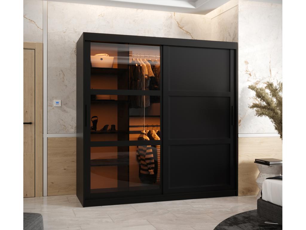 Armoire noire, 180 x 62 x 200 cm