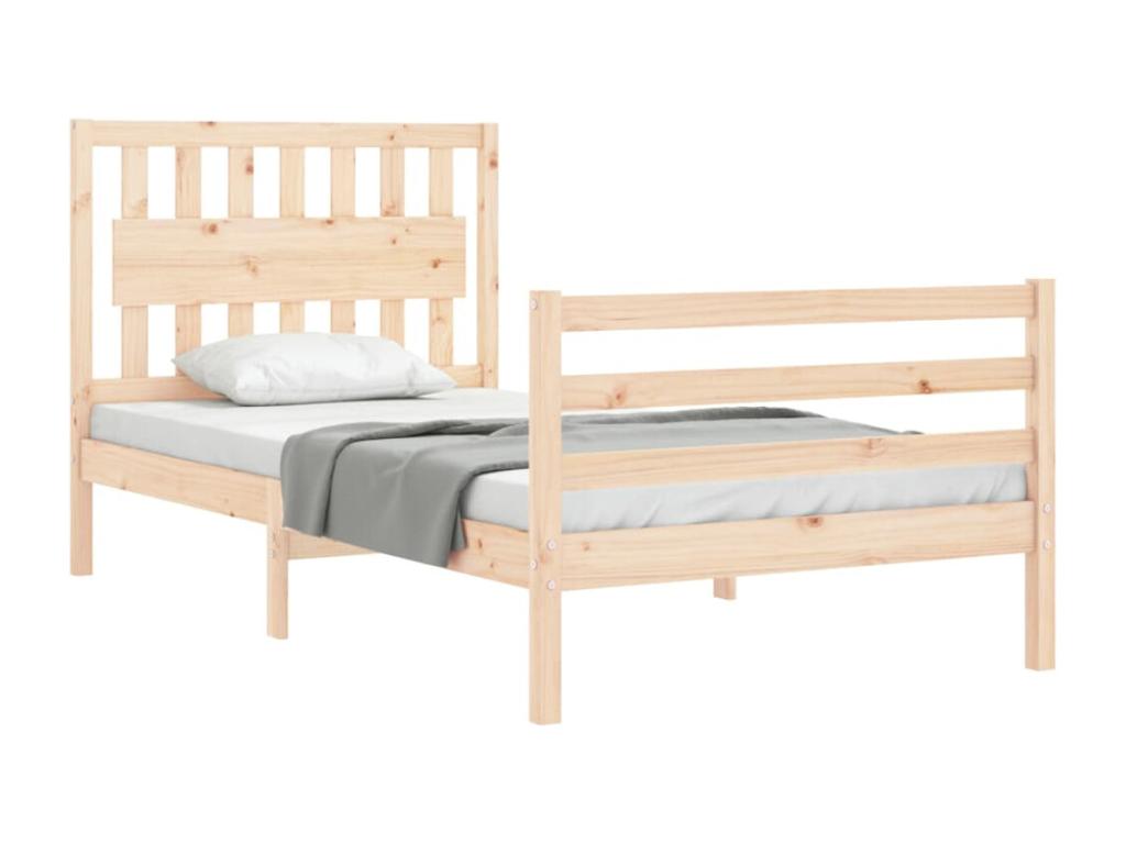 Matelas en bois massif marron, 100 x 200 cm