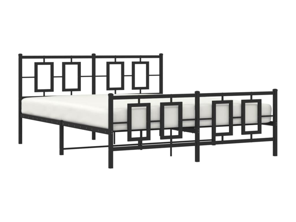 Matelas en métal noir, 160 x 200 cm
