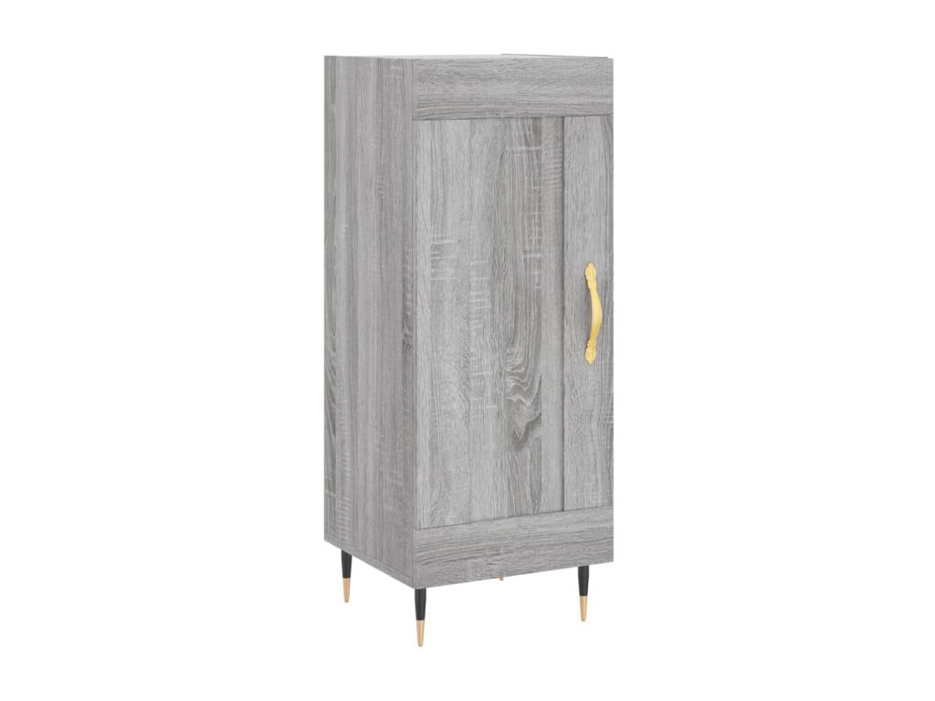 Buffet en bois d'ingénierie gris, 34,5 x 34 x 90 cm