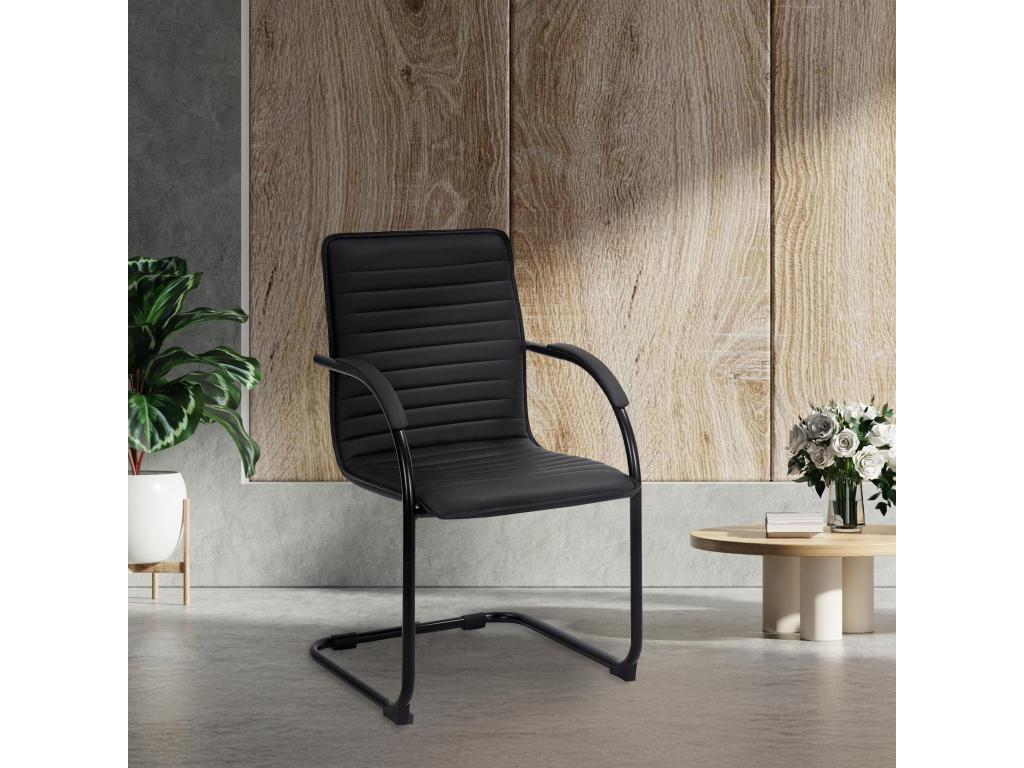 Meubles de maison en similicuir noir - dlz1766459747772