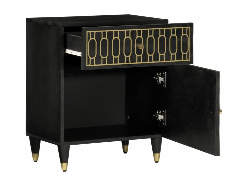 Table noire, 50 x 33 x 60 cm