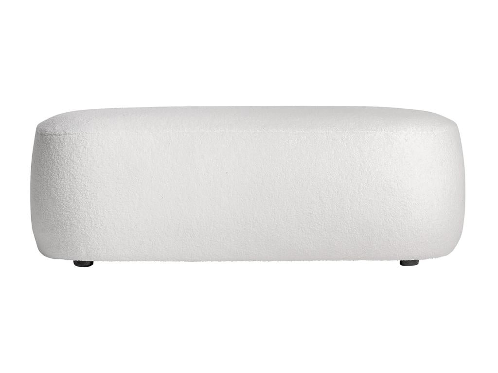 Mobilier d'intérieur en tissu bouclé blanc, 109 x 49 x 36 cm