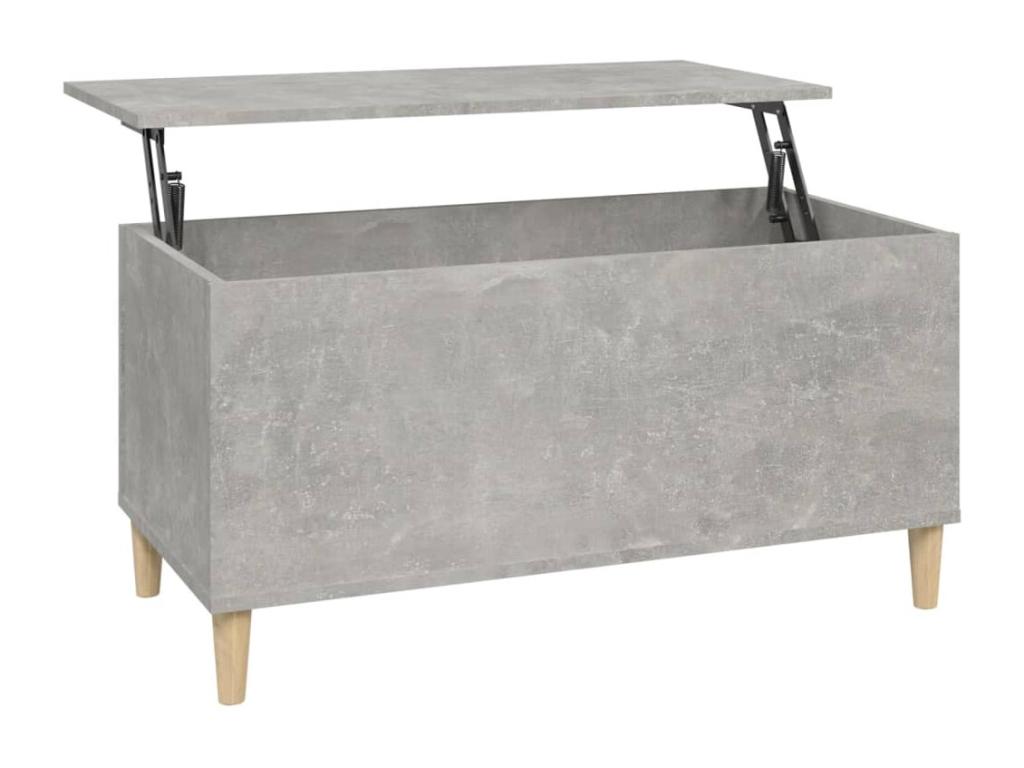 Table basse en bois d'ingénierie gris, 90 x 44,5 x 45 cm