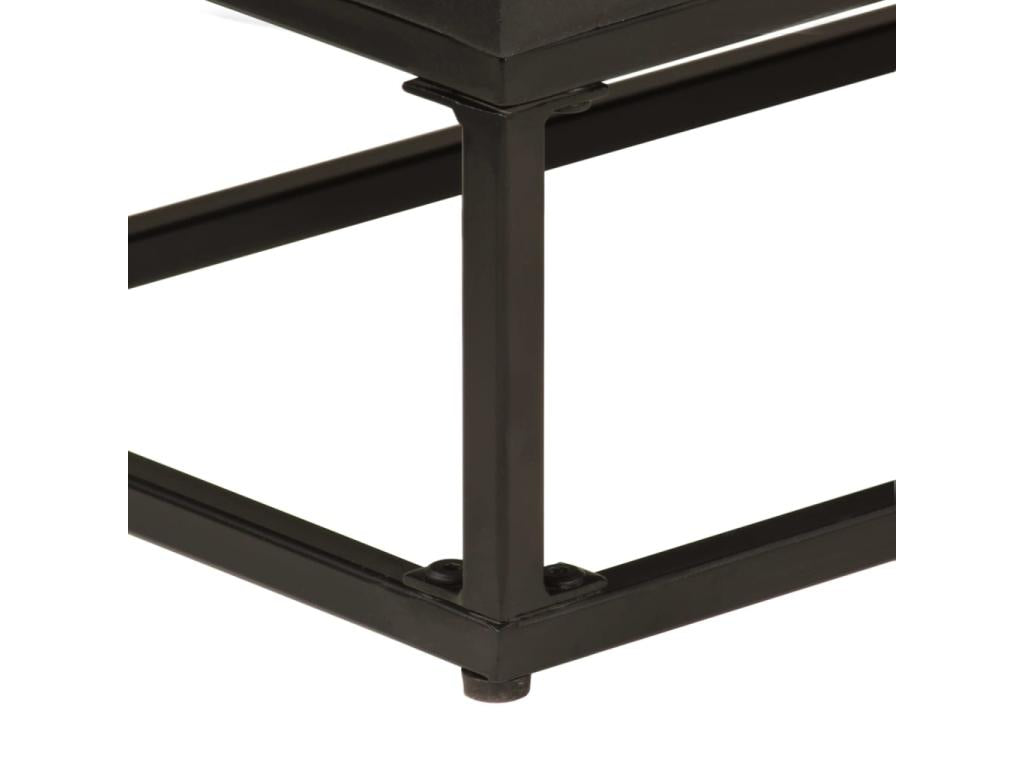 Buffet en bois massif noir, 55 x 30 x 76 cm