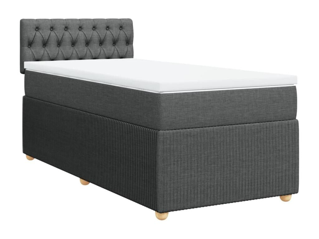 Matelas en tissu gris, 100 x 200 cm