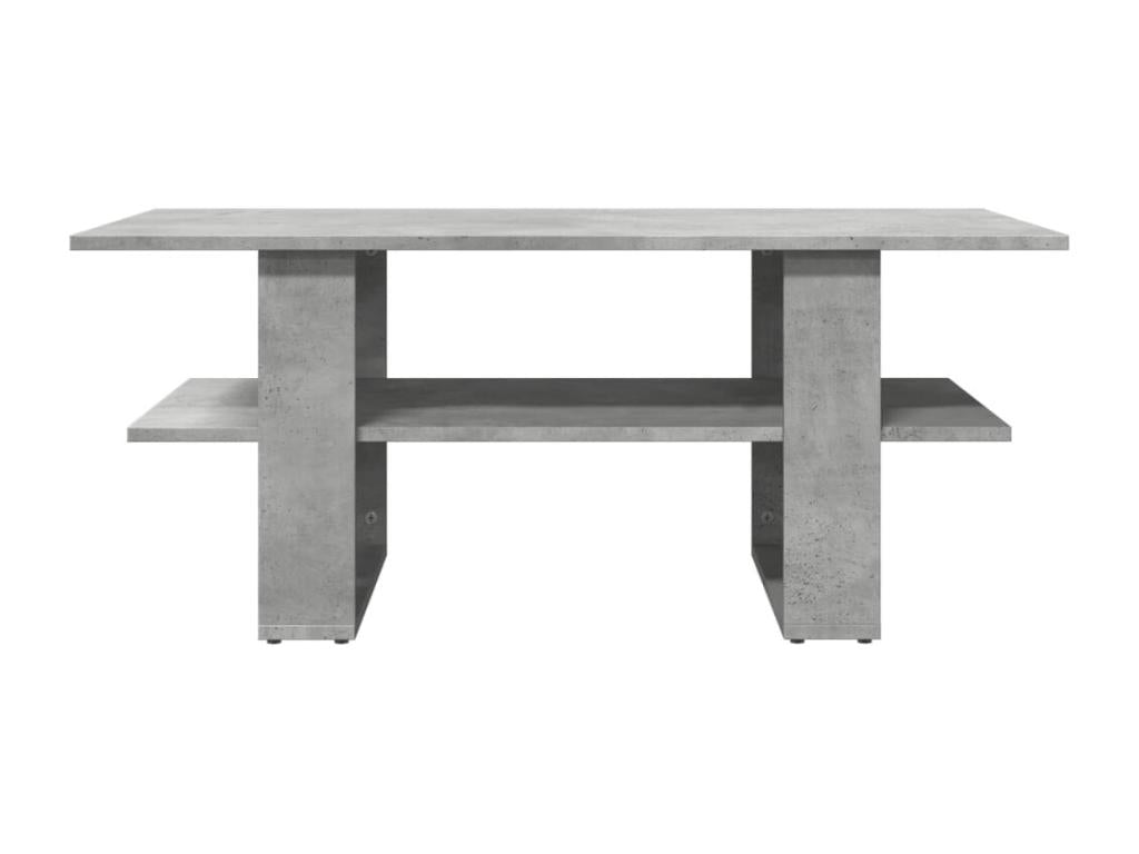 Table basse en bois d'ingénierie gris, 102 x 55 x 42 cm