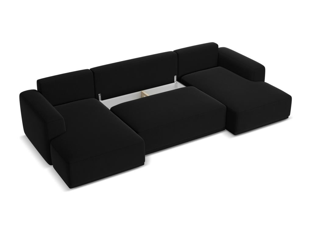 Canapé-lit en velours noir