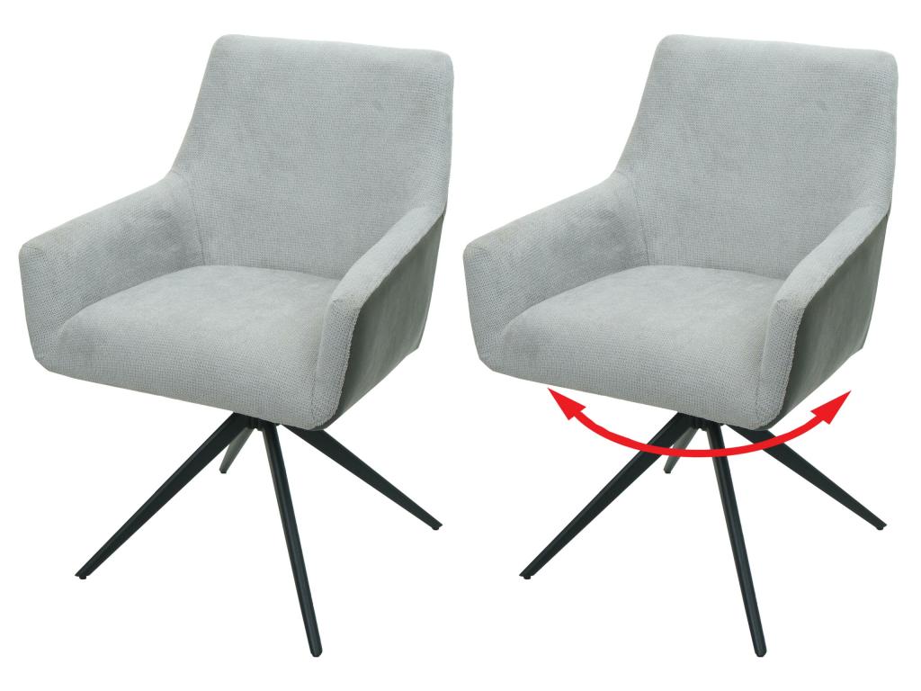 Fauteuil en similicuir gris