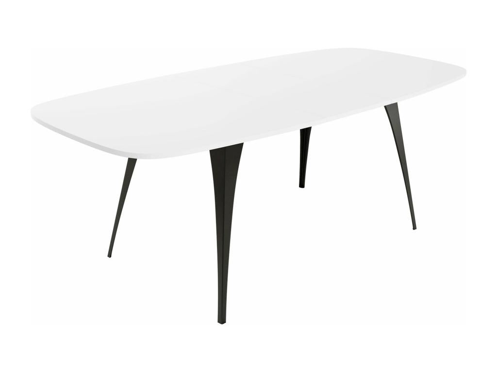 Table en métal blanc, 76 x 90 x 160 cm