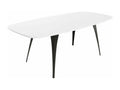 Table en métal blanc, 76 x 90 x 160 cm