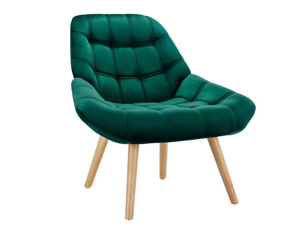 Fauteuil d'appoint en velours vert