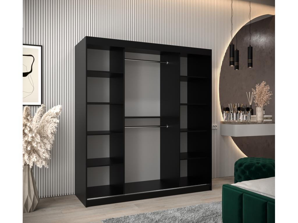 Armoire noire, 180 x 62 x 200 cm