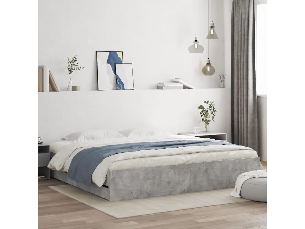 Matelas gris, 200 x 200 cm