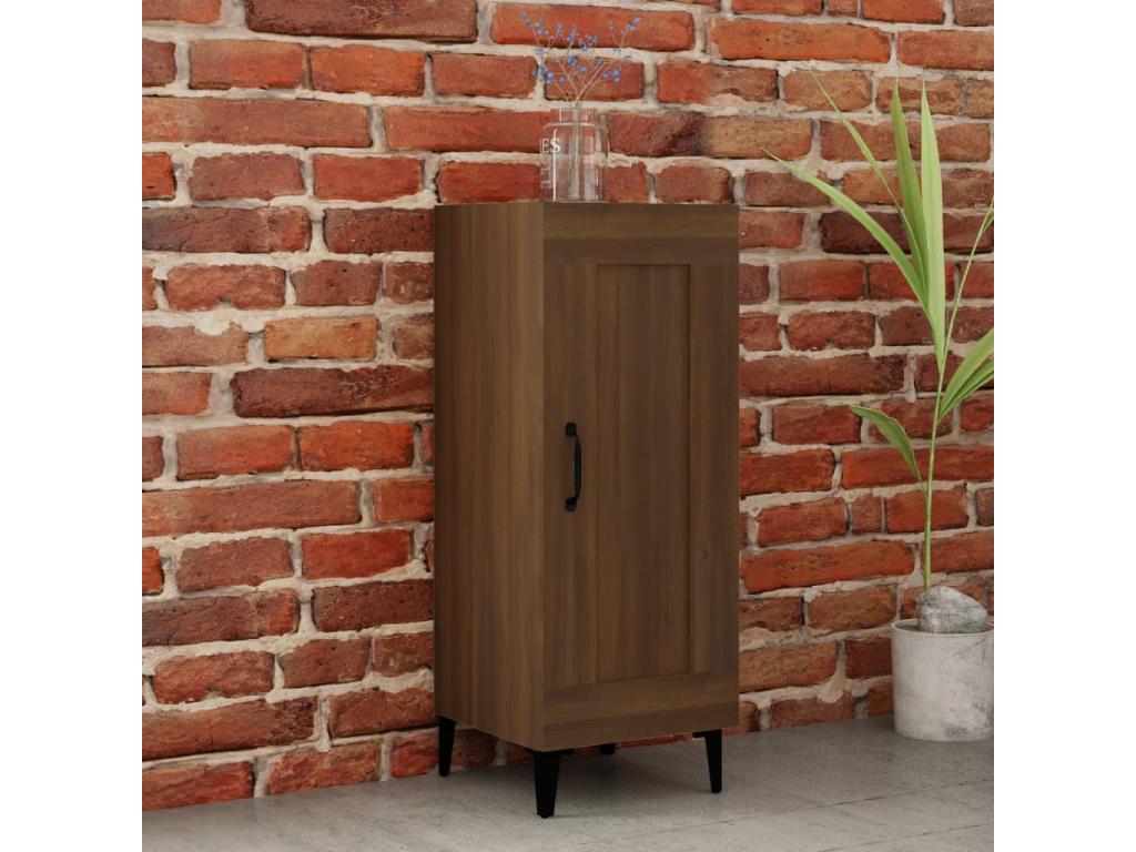 Buffet en bois d'ingénierie brun, 34,5 x 34 x 90 cm