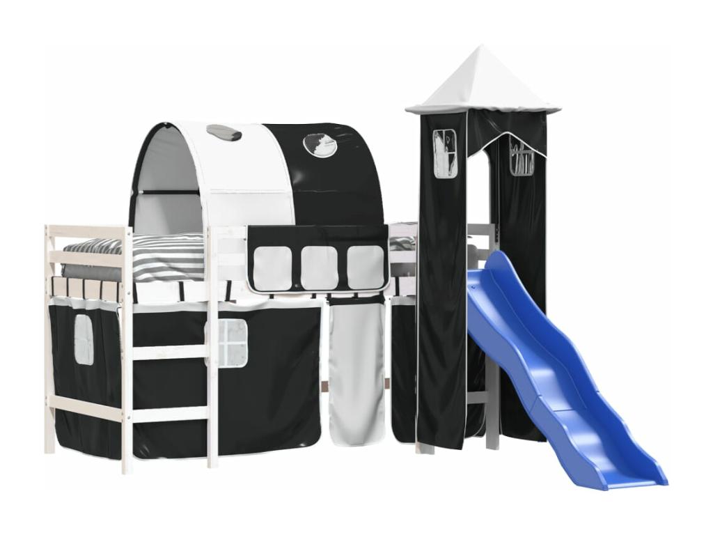 Lit en pin noir, 90 x 200 cm