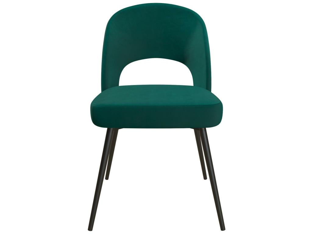 Fauteuil en velours vert
