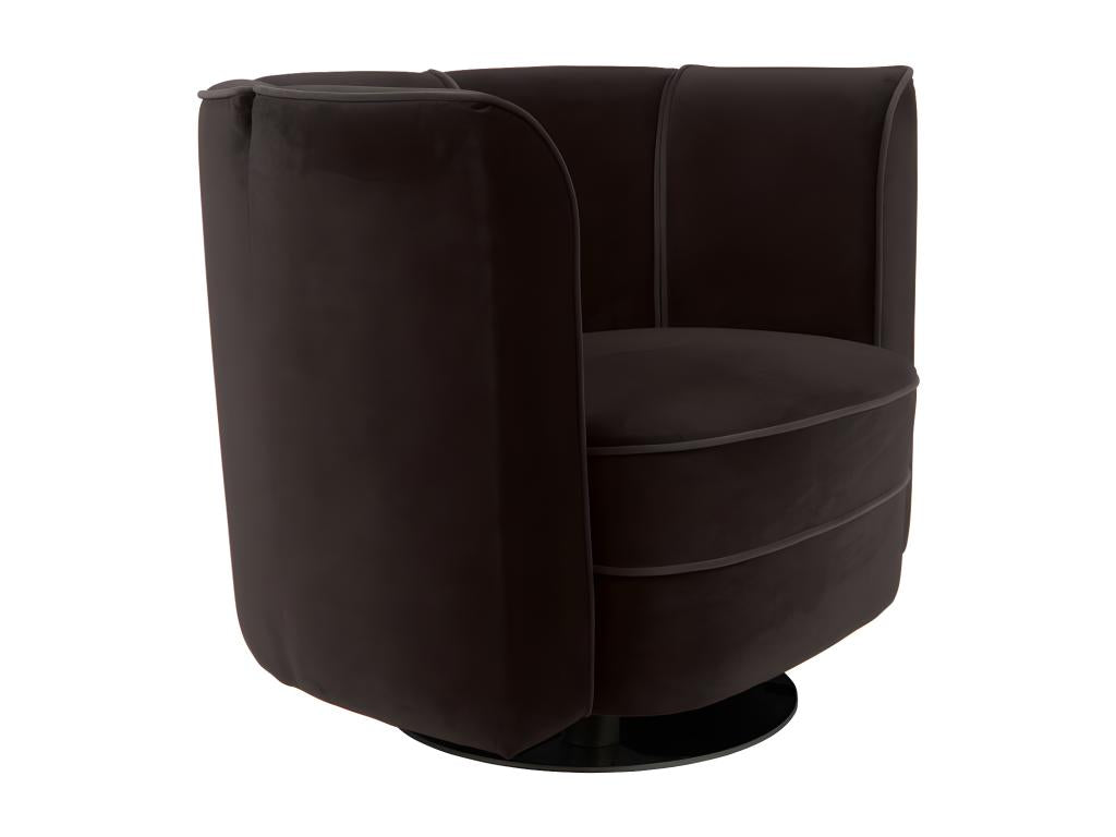 Fauteuil d'appoint en velours noir
