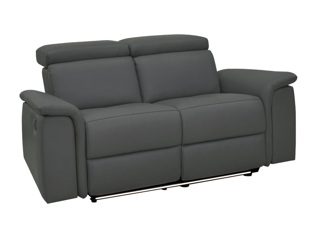 Canapé en cuir gris