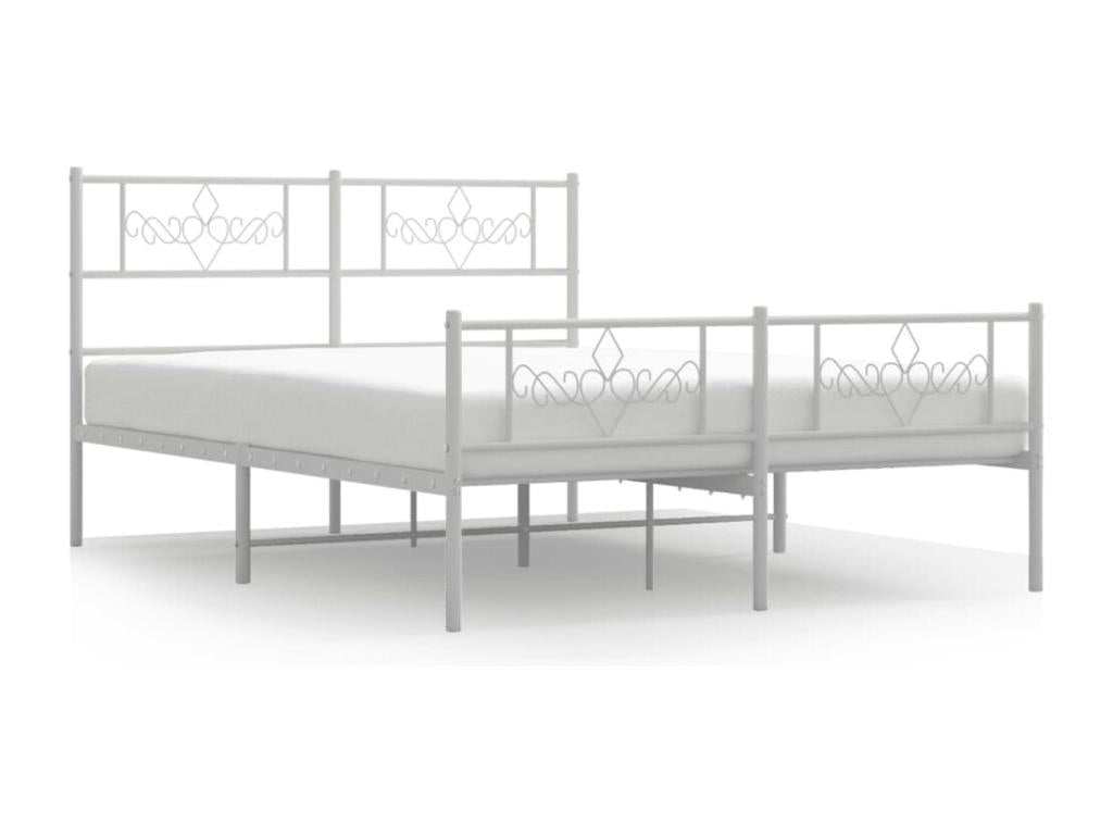 Matelas en métal blanc, 140 x 190 cm