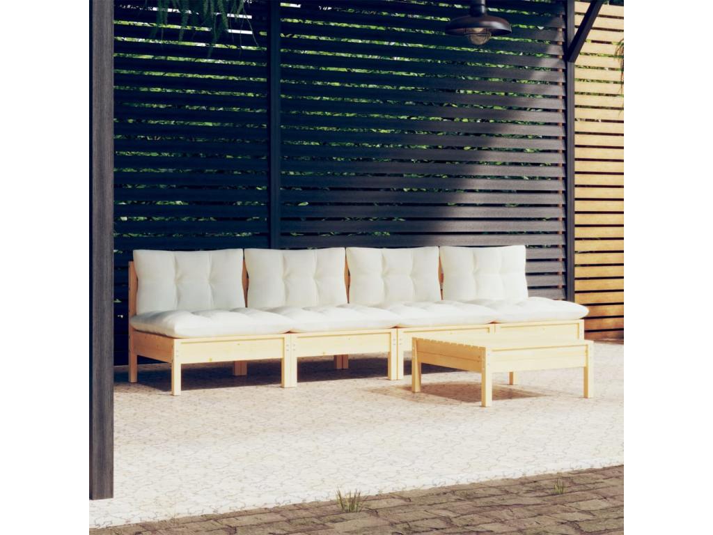 Ensemble de mobilier de jardin en pin - dlz1766459894626