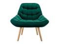 Fauteuil d'appoint en velours vert