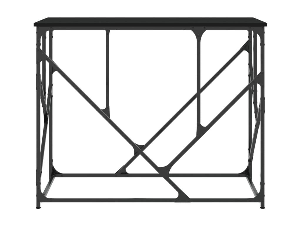 Table en bois d'ingénierie noir, 100 x 40 x 80 cm